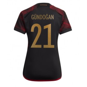 Damen Fußballbekleidung Deutschland Ilkay Gundogan #21 Auswärtstrikot WM 2022 Kurzarm